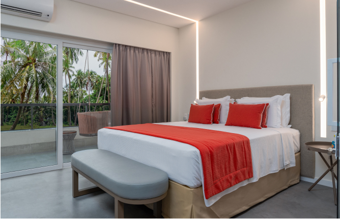 Imagem mostrando o conforto do apartamento Garden Suite.